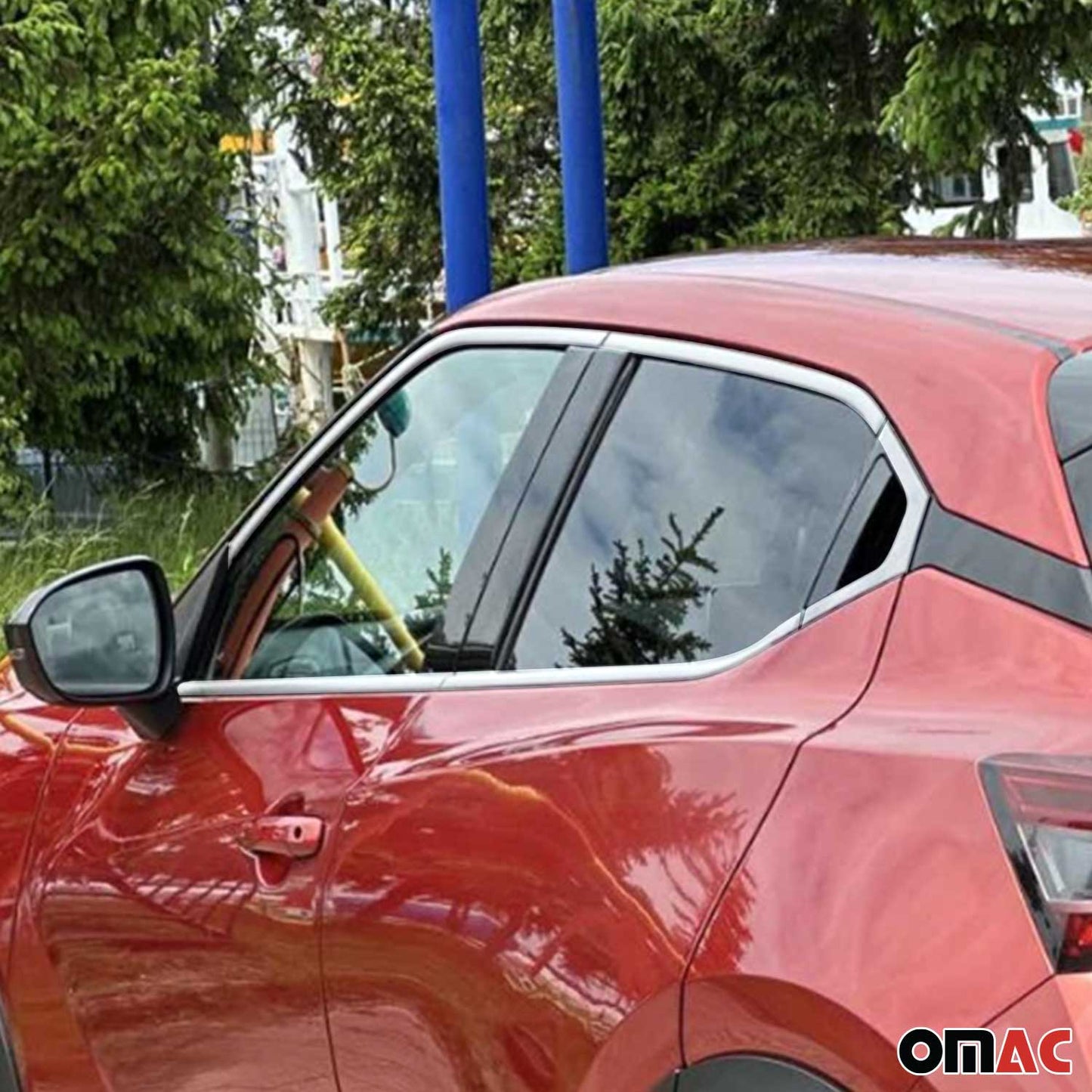 Fensterleisten Zierleisten für Nissan Juke 2021-2025 Gebürstet Edelstahl 10tlg