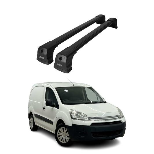 Portbagaj de plafon pentru Citroen Berlingo 2008-2018 75kg aluminiu negru 2x