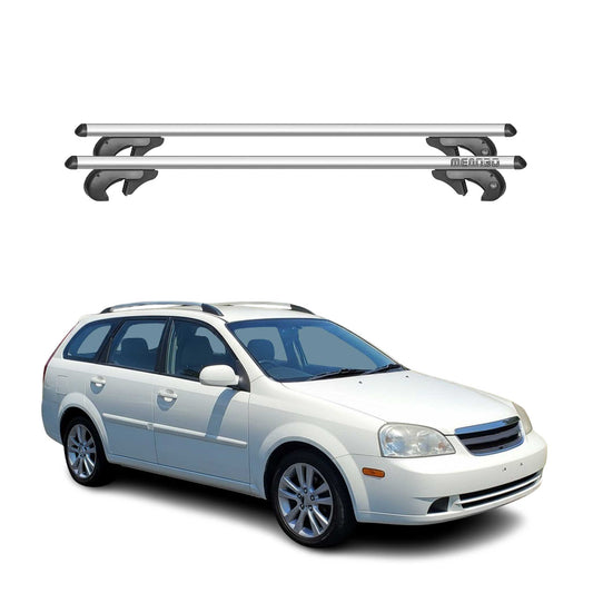 Menabo Dachträger Grundtäger für Suzuki Forenza 2002-2009 90kg Alu Silber 2 tlg