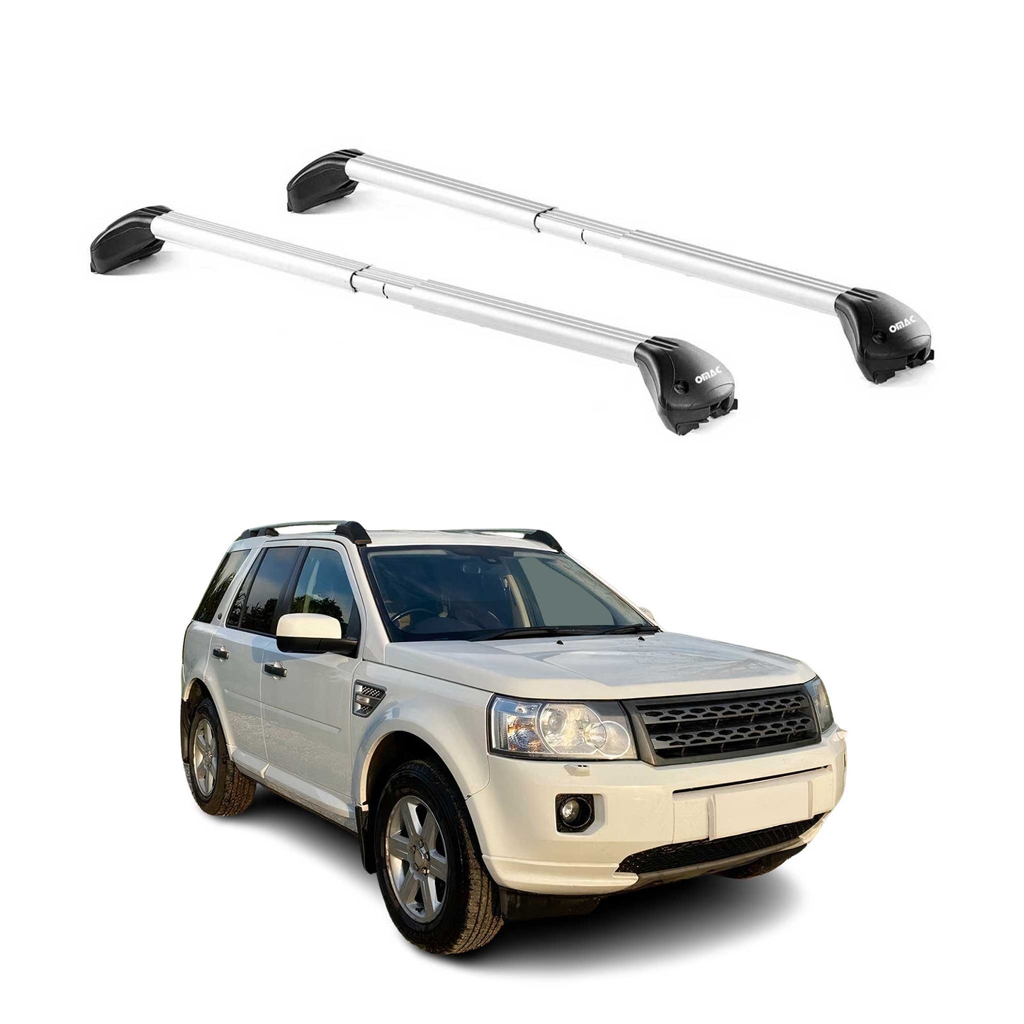 Portbagaj de plafon pentru Land Rover Freelander 2 2007-2015 100kg aluminiu argintiu ABE