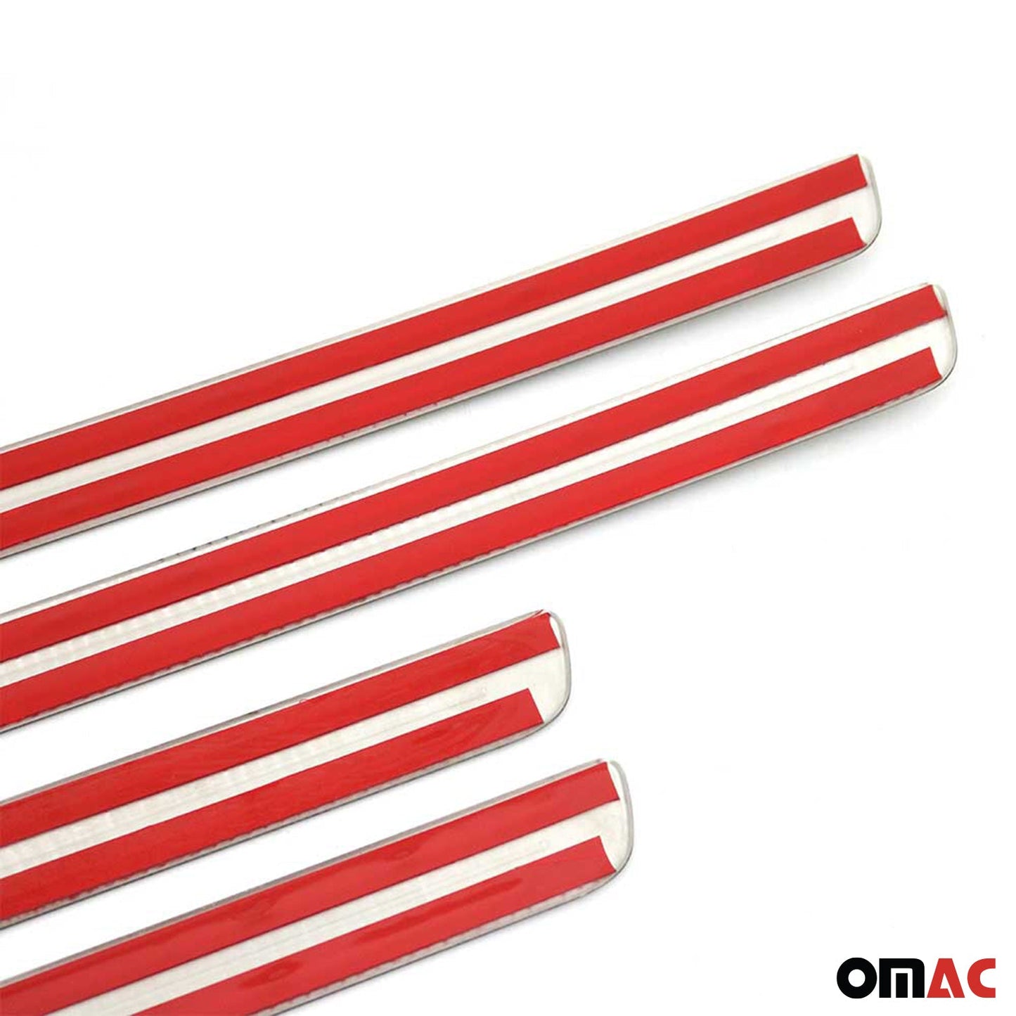 Ornamente prag uși pentru VW Tiguan 2016-2024, oțel inoxidabil, argintiu, set 4 piese