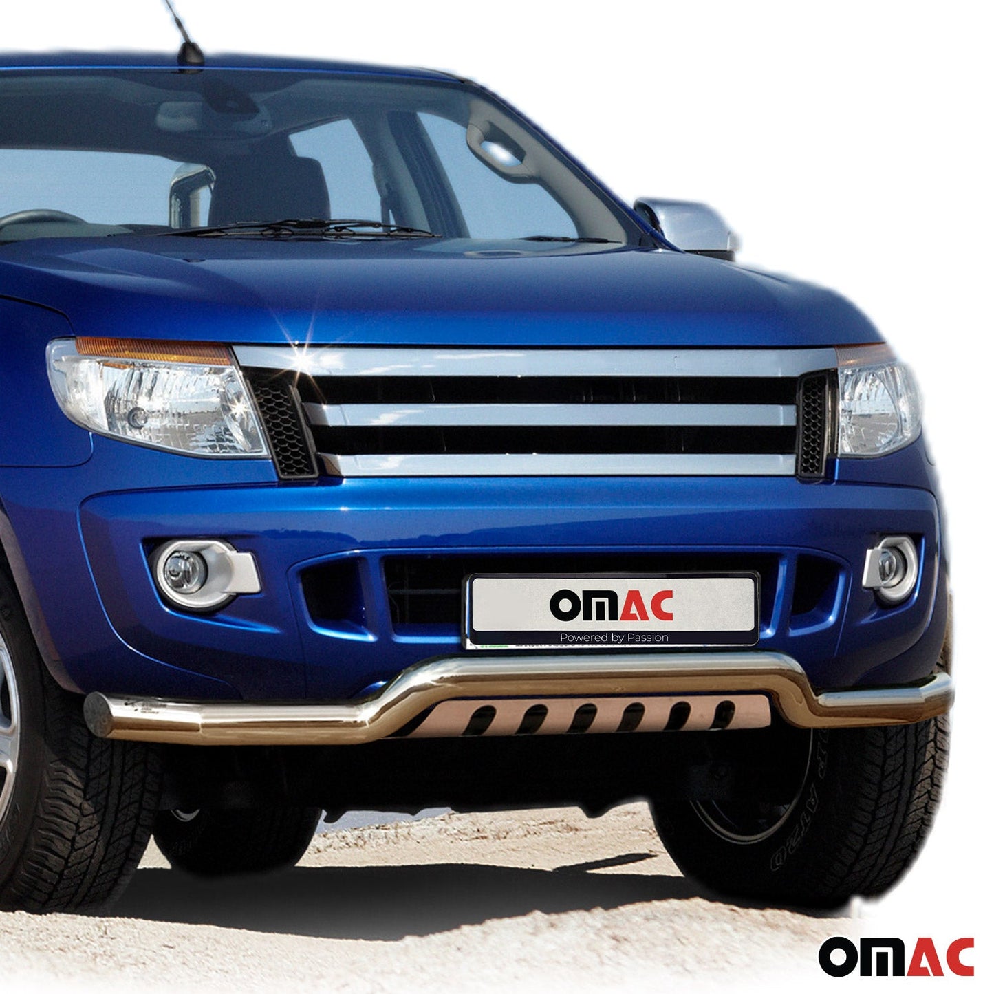 Edelstahl Frontschutzbügel für Ford Ranger 2012-2016 mit ABE Silber Rammschutz