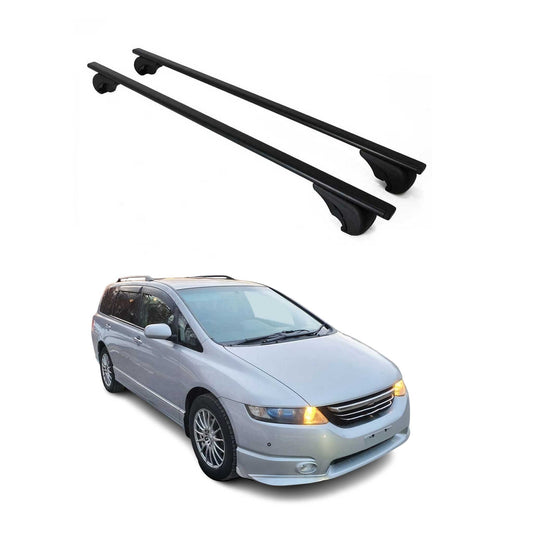 Portbagaj de plafon pentru Honda Odyssey 2003-2008 75kg, negru metalic, 2 buc.