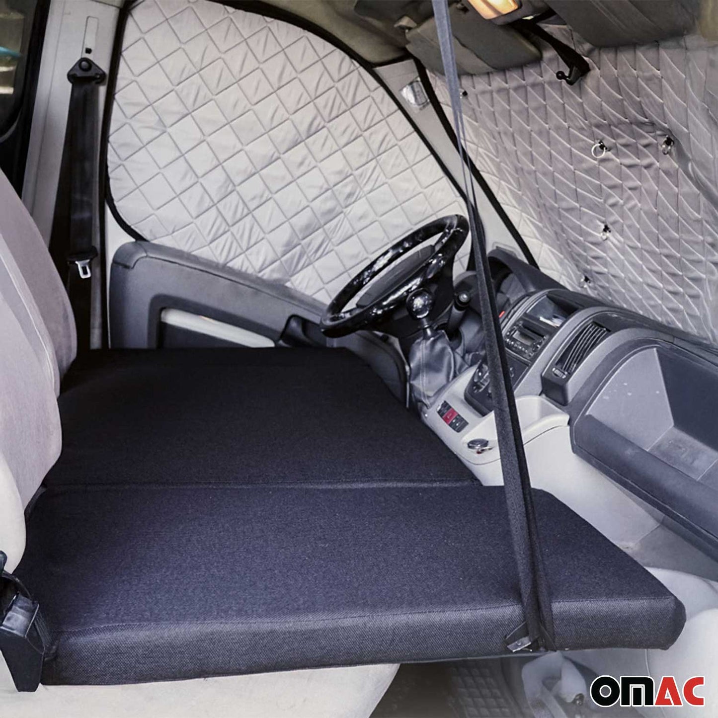 Camper Bett Fahrerhausbett Matratze für Fiat Ducato 1993-2006 Polyester Schwarz