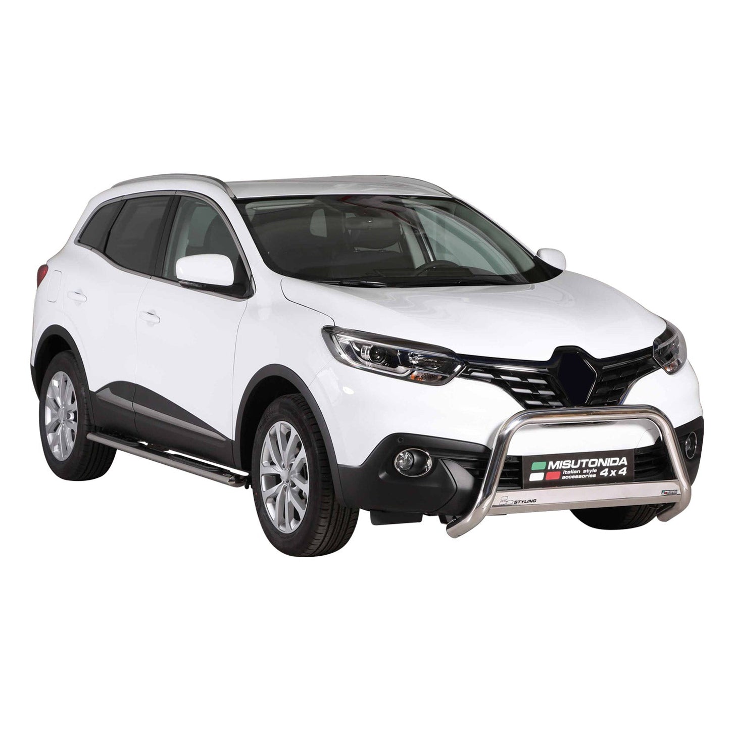 Bară de protecție/buton față pentru Renault Kadjar 2015-2018, ø63mm, oțel, argintiu