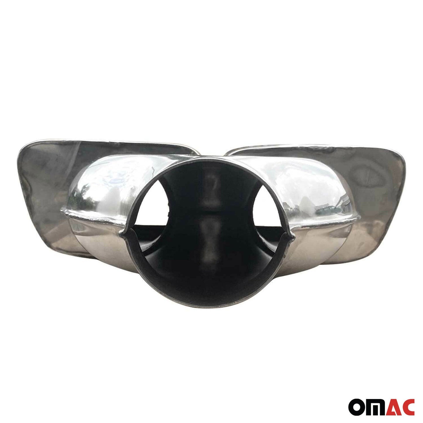 Auspuffblende Endstück Double Output Chrom Edelstahl Doppelendrohr Rechts &Links