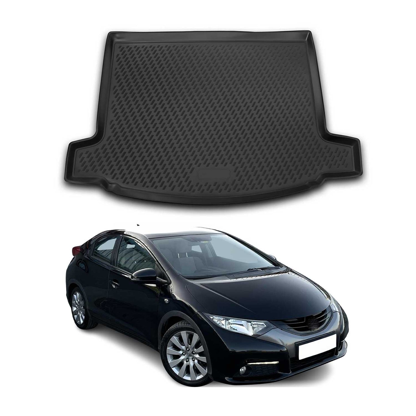Kofferraummatte Kofferraumwanne für Honda Civic IX 2011-2017 Schrägheck Gummi