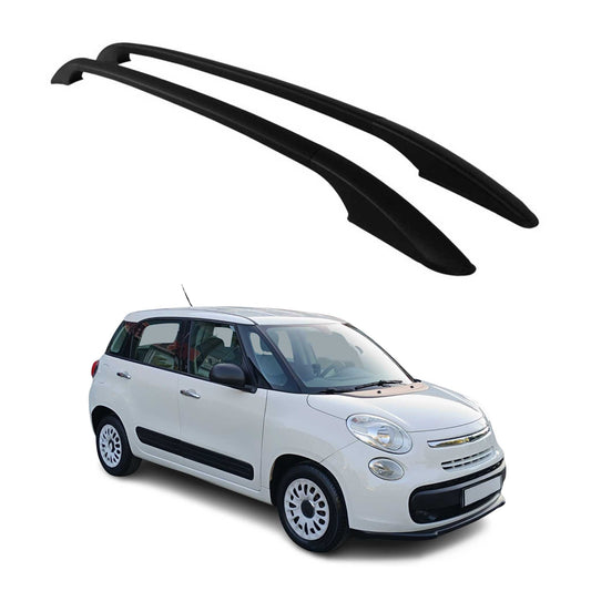 Aluminium Dachreling Relingträger für Fiat 500L 2013-2024 Schwarz 2tlg