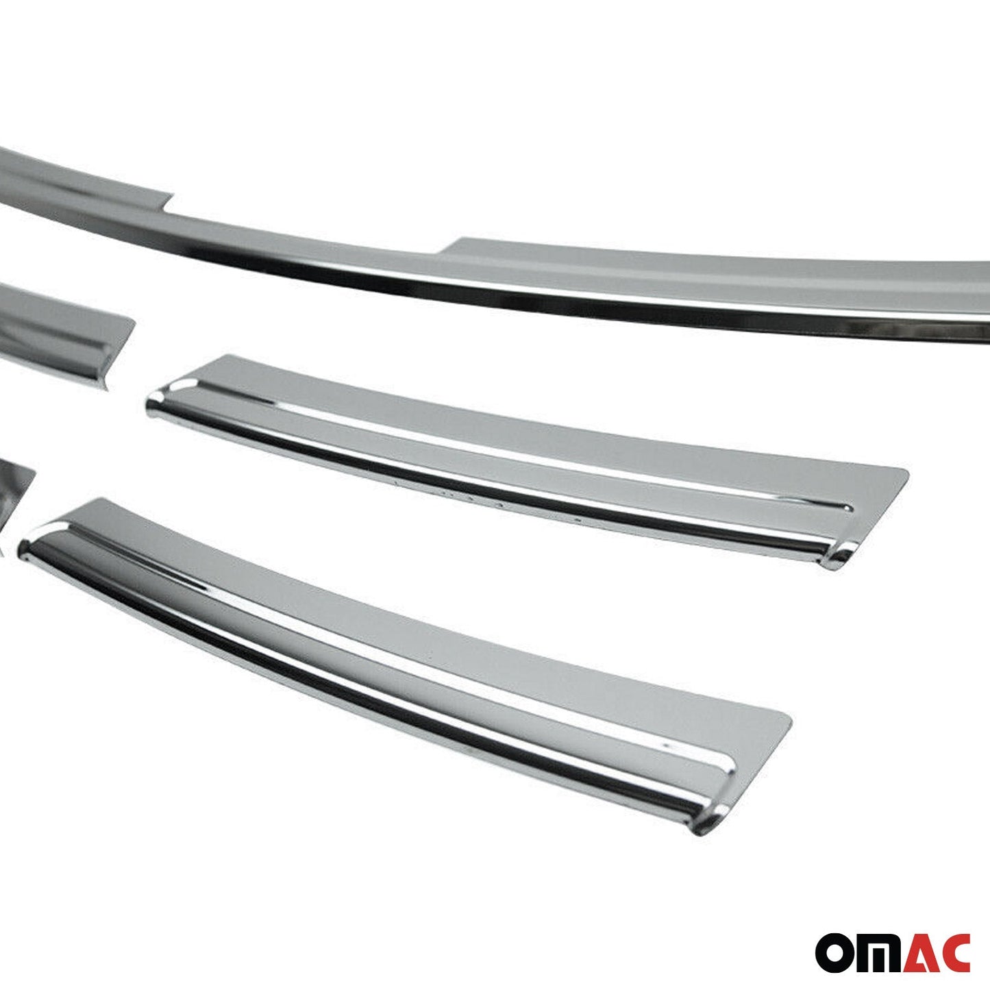 Kühlergrill Leisten Grillleisten für Renault Trafic III Edelstahl Silber 5tlg