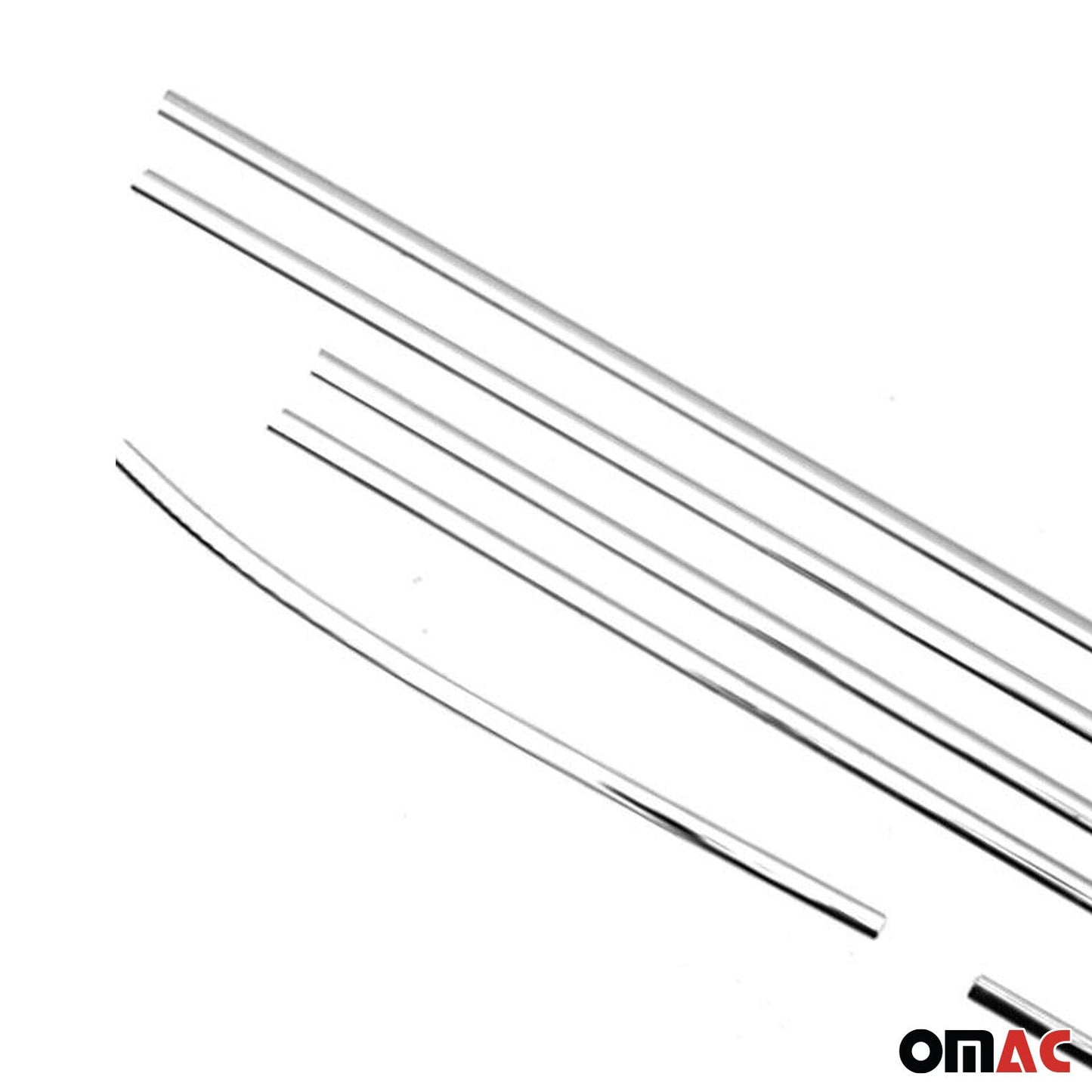 Benzi decorative pentru geamuri Hyundai i10 2011-2013, oțel inoxidabil cromat, 6 bucăți