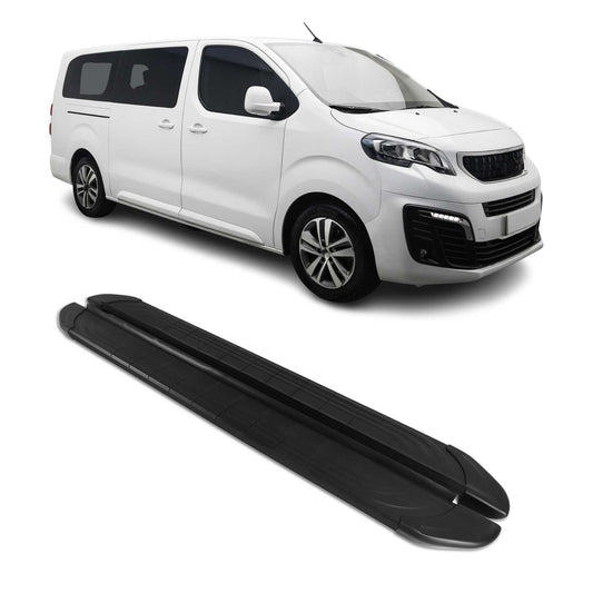 Trittbretter Seitenschweller für Peugeot Expert Traveller L2 L3 Alu Schwarz