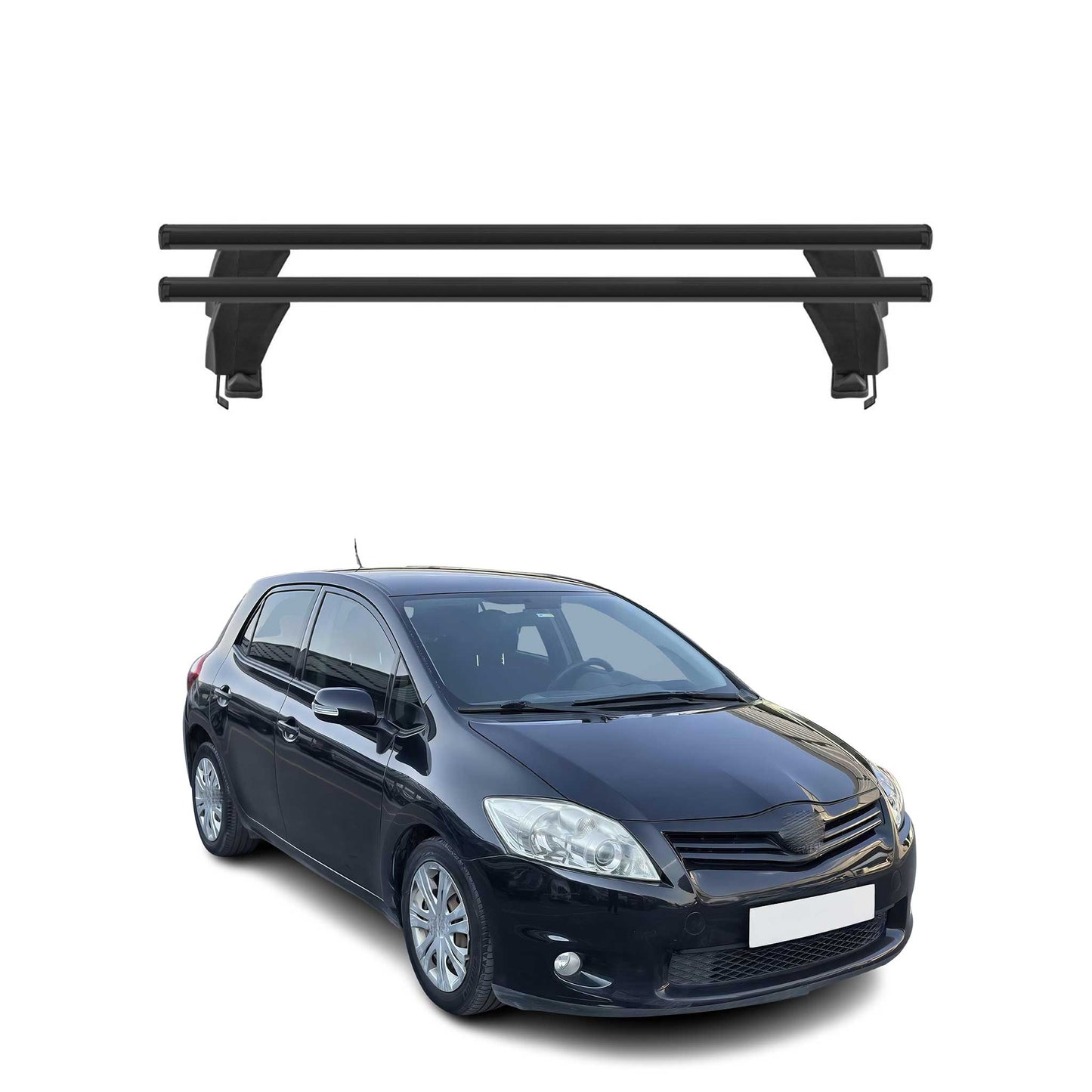 Menabo Dachträger Grundtäger für Toyota Auris mk1 2006-2012 50kg Alu Schwarz 2x