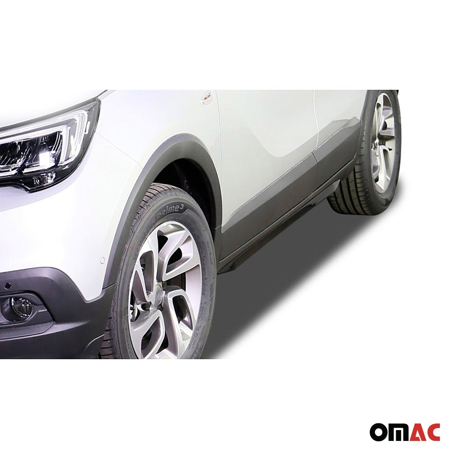 RDX Seitenschweller für Opel Crossland 2017-2023 ABS Schwarz glänzend