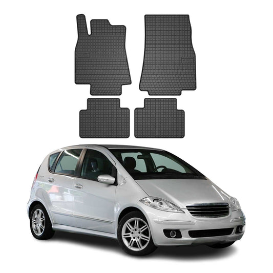 OMAC Gummi Fußmatten für Mercedes A Klasse W169 2004-2012 Automatten Schwarz 4x