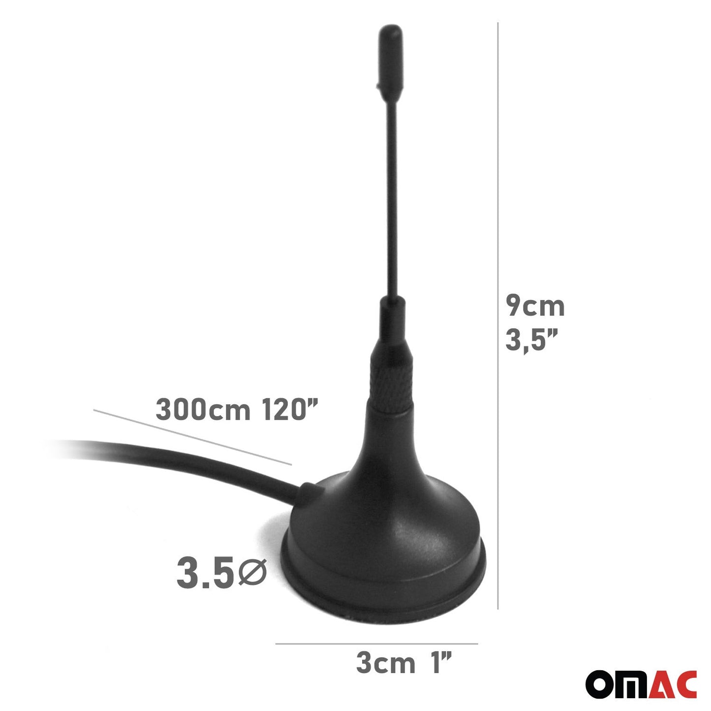 Dachantenne Autoantenne Magnet Antenne Schwarz AM/FM