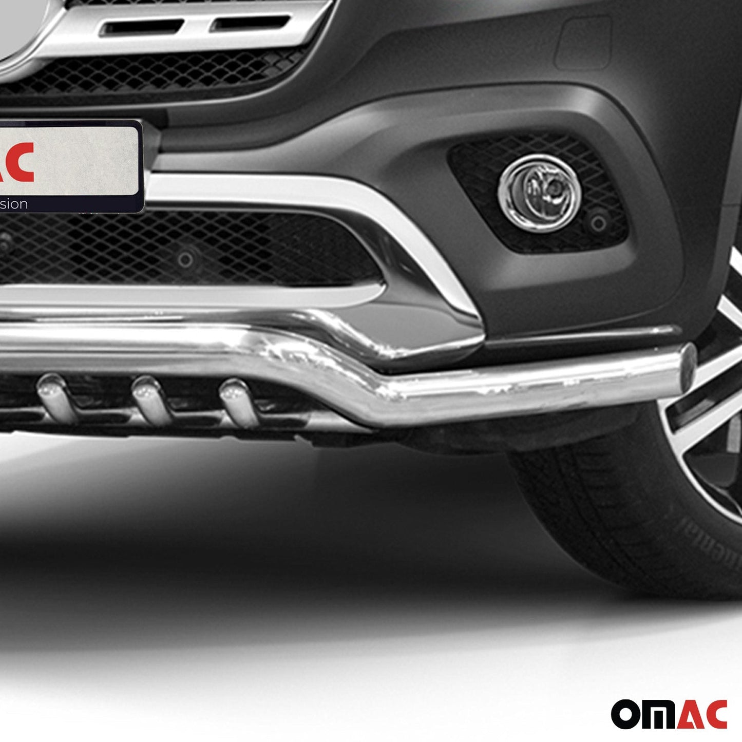 Frontschutzbügel Frontbügel für Mercedes X Klasse 2017-2020 mit ABE Stahl Silber