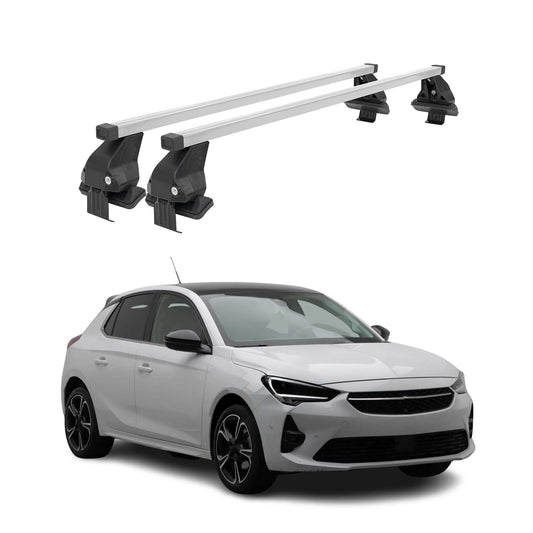 Menabo Dachträger Grundtäger für Opel Corsa F 2019-2025 50kg Stahl Silber 2 tlg