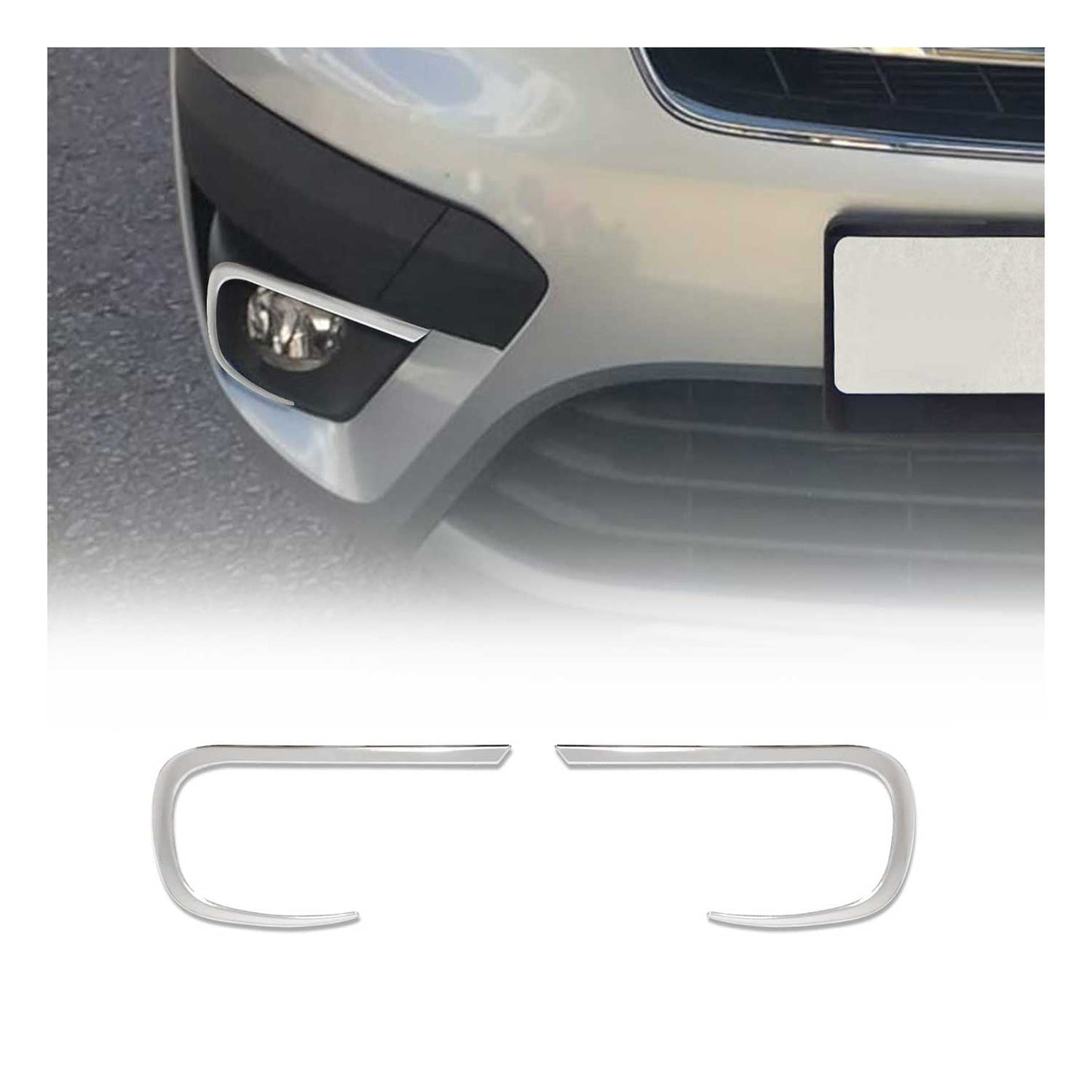 Nebelscheinwerfer Rahmen Umrandung für Renault Express 2021-2025 Edelstahl 2x