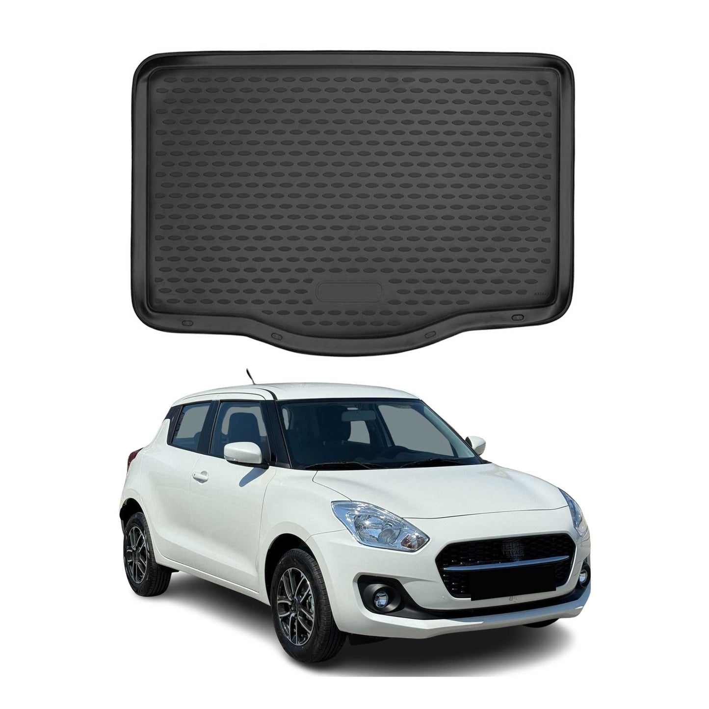 Kofferraummatte Kofferraumwanne für Suzuki Swift 2017-2021 Gummi TPE Schwarz