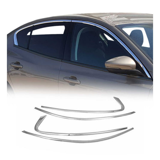 Fensterleisten Zierleisten für Ford Focus 2018-2021 Oben Edelstahl Chrom 4tlg