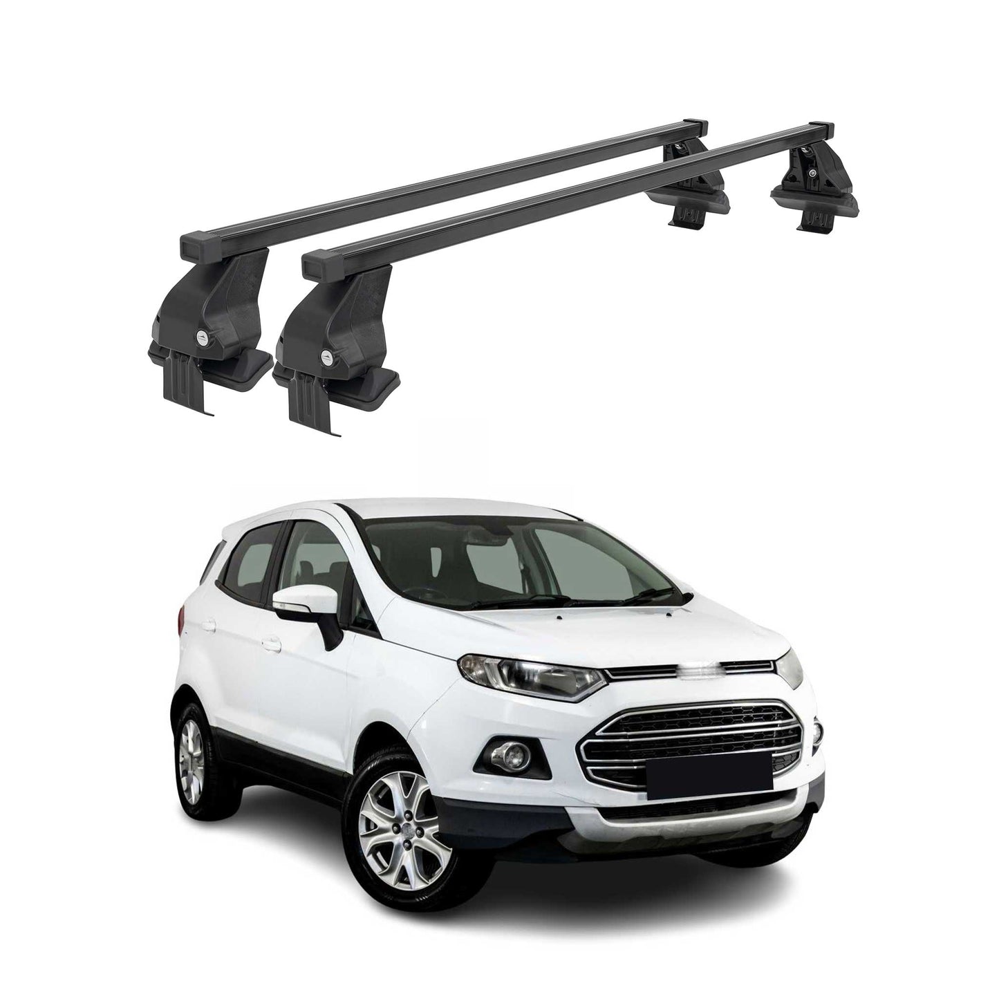 Menabo Dachträger Grundtäger für Ford Ecosport 2014-2017 Pre-FL 50kg Schwarz 2x