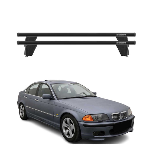 Menabo Dachträger Grundtäger für BMW 3er E46 Limo 1998-2007 75kg Alu Schwarz 2x