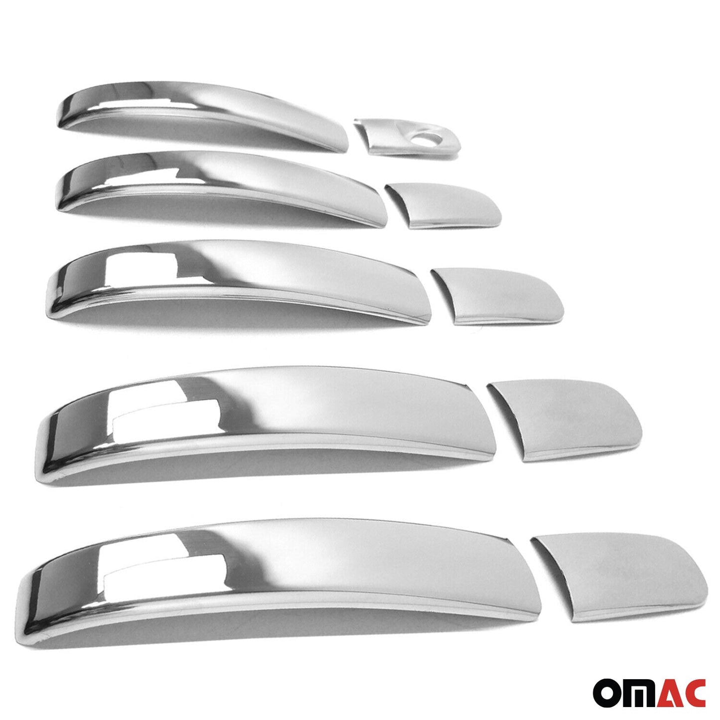 Ornamente mâner ușă, capace mâner ușă pentru Nissan Primastar 2001-2014 5 uși, oțel inoxidabil, 10x