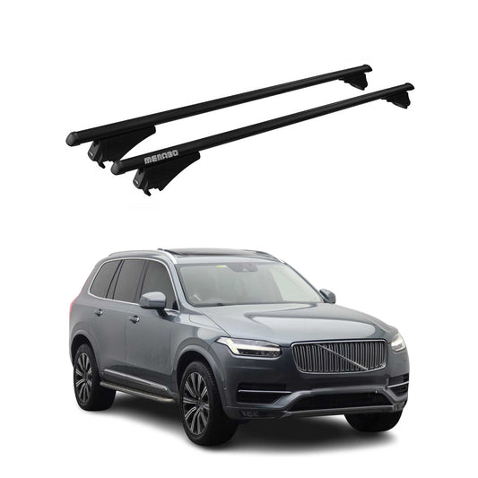 Menabo Dachträger Grundtäger für Volvo XC90 2015-2019 75kg Alu Schwarz 2tlg