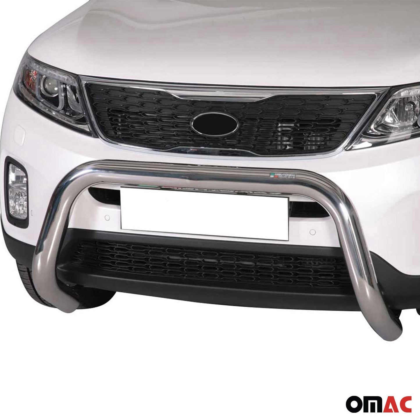 Bară de protecție/buton față pentru Kia Sorento 2012-2015 ø76mm oțel argintiu protecție