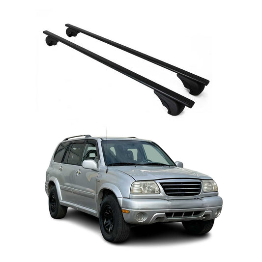 Dachträger Grundtäger für Suzuki Vitara mk2 1998-2005 75kg Metall Schwarz 2 tlg