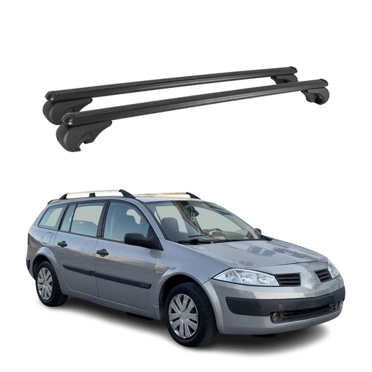 Dachträger für Renault Megane Grandtour 2003-2006 Gepäckträger Alu Schwarz 2x