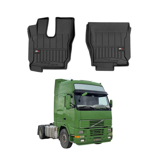 OMAC Gummi Fußmatten für Volvo FM 2001-2020 Premium TPE 3D Automatten Schwarz 2x