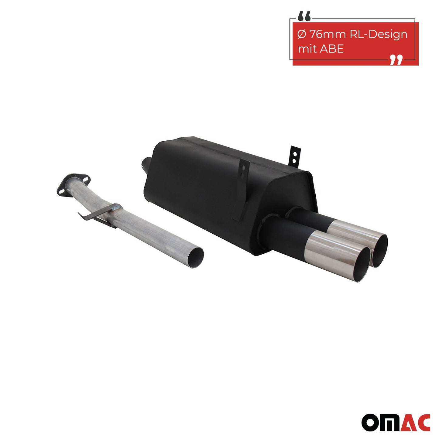 Novus Sportauspuff für BMW 3er E36 316 / 318 2x76mm RL-Design  mit ABE