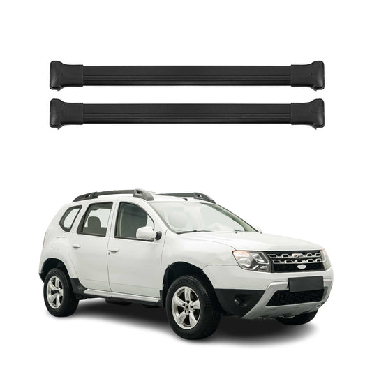 Portbagaj de plafon pentru Dacia Duster mk1 2014-2017 FL 75kg Alu Negru 2 buc