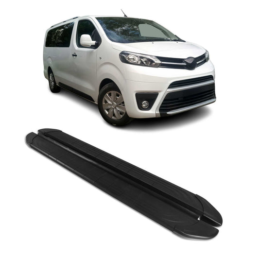 Trittbretter Seitenschweller für Toyota Proace 2017-2025 L2 L3 Aluminium Schwarz