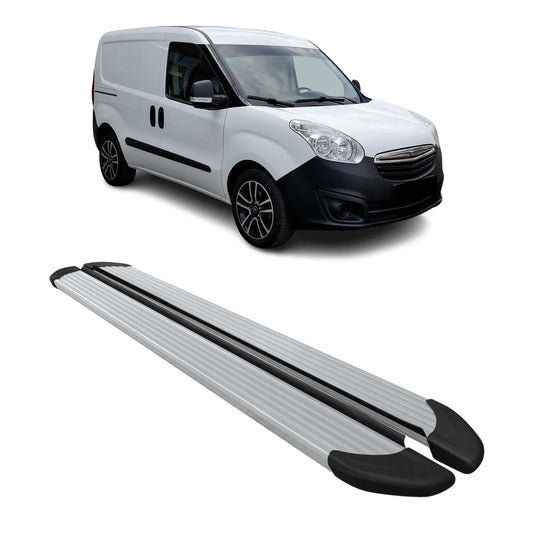 Trittbretter Seitenbretter für Opel Combo L1 Kurzer IV 2012-2019 2X Alu Silber