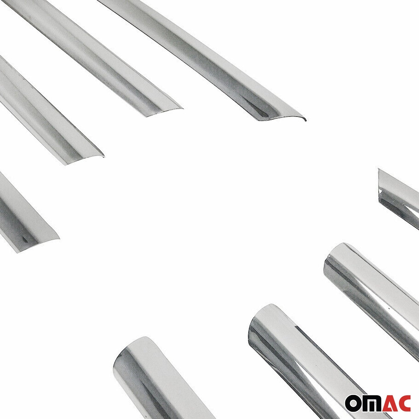 Benzi grilă radiator pentru VW Transporter T5 2003-2010, crom-argintiu, 8 buc.