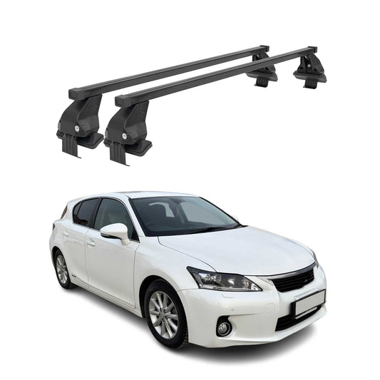 Menabo Dachträger Grundtäger für Lexus CT 2011-2014 50kg Stahl Schwarz 2 tlg