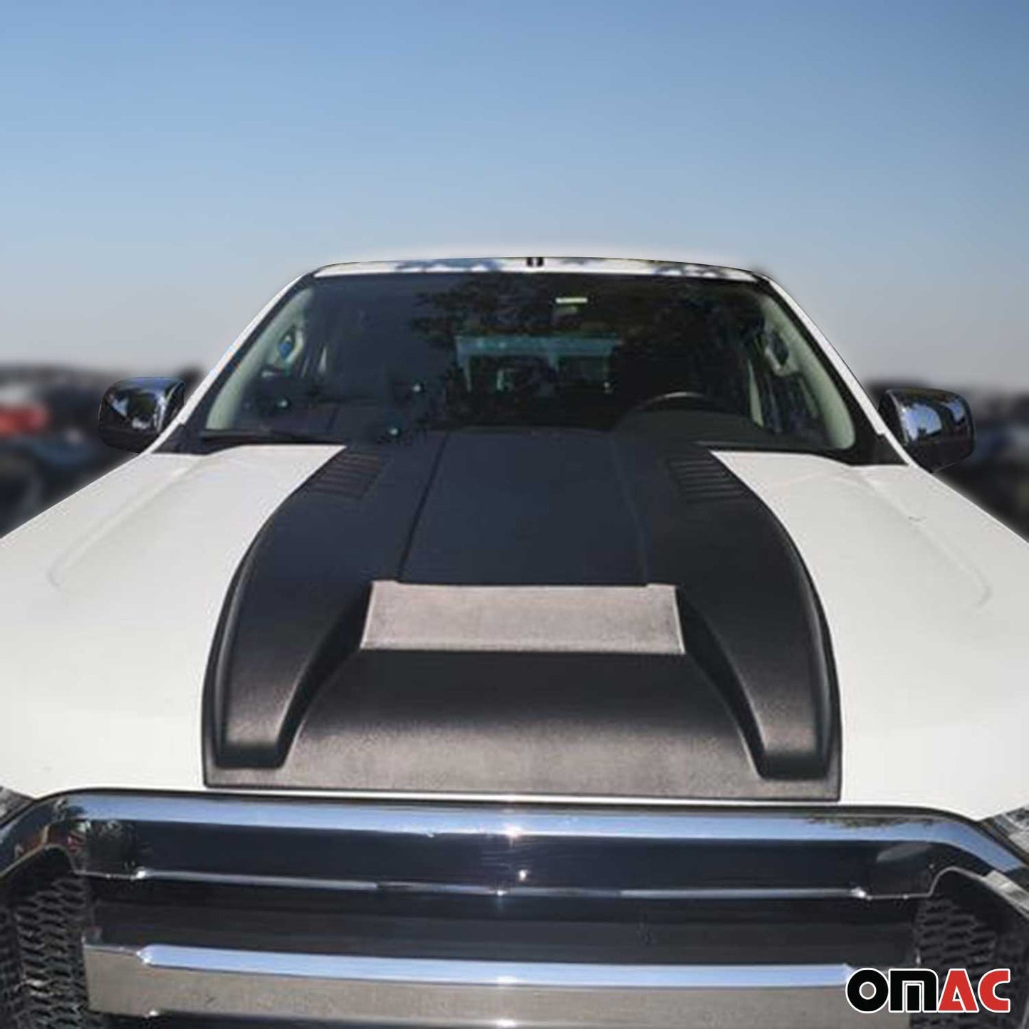 Haubenhutzen Motorhaube Lüftung Schutz für Ford Ranger 2015-2024 ABS Schwarz