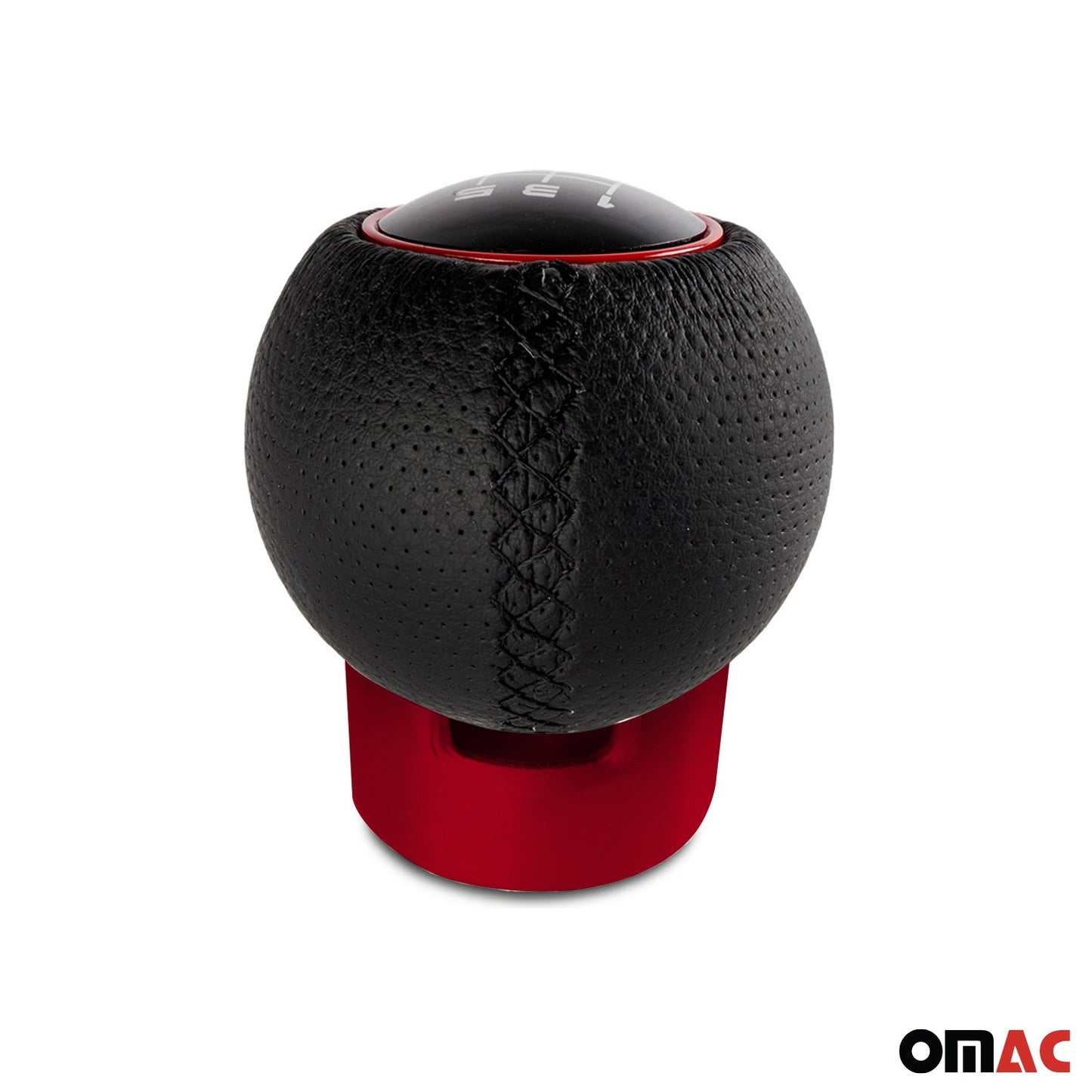 SPARCO Schaltknauf Schalthebel Schaltknopf Aluminium Kunstleder Mattrot