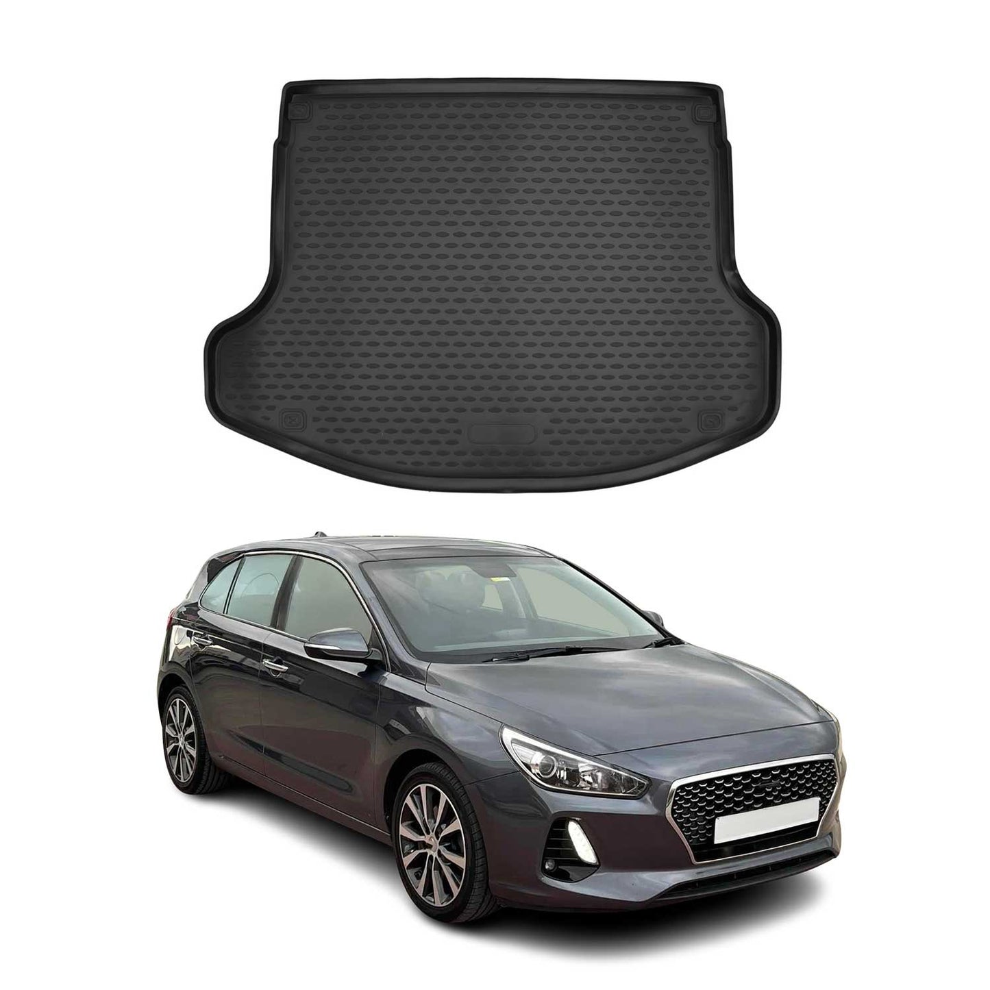 Kofferraummatte Kofferraumwanne für Hyundai i30 Fastback 2019-2025 Gummi TPE