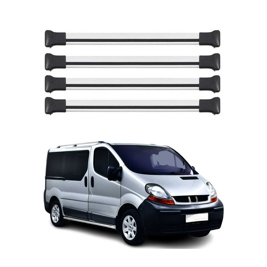 Dachträger Gepäckträger für Renault Trafic 2001-2014 Aluminium Silber 4tlg