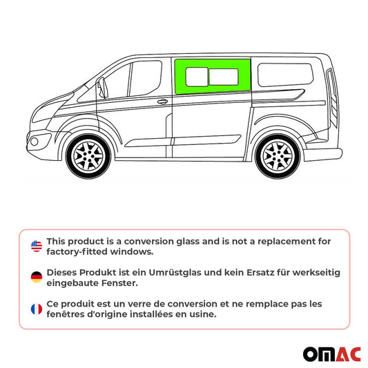 Seitenfenster Auto Schiebefenster für Ford Transit Custom 2013-2024 Links L1 L2