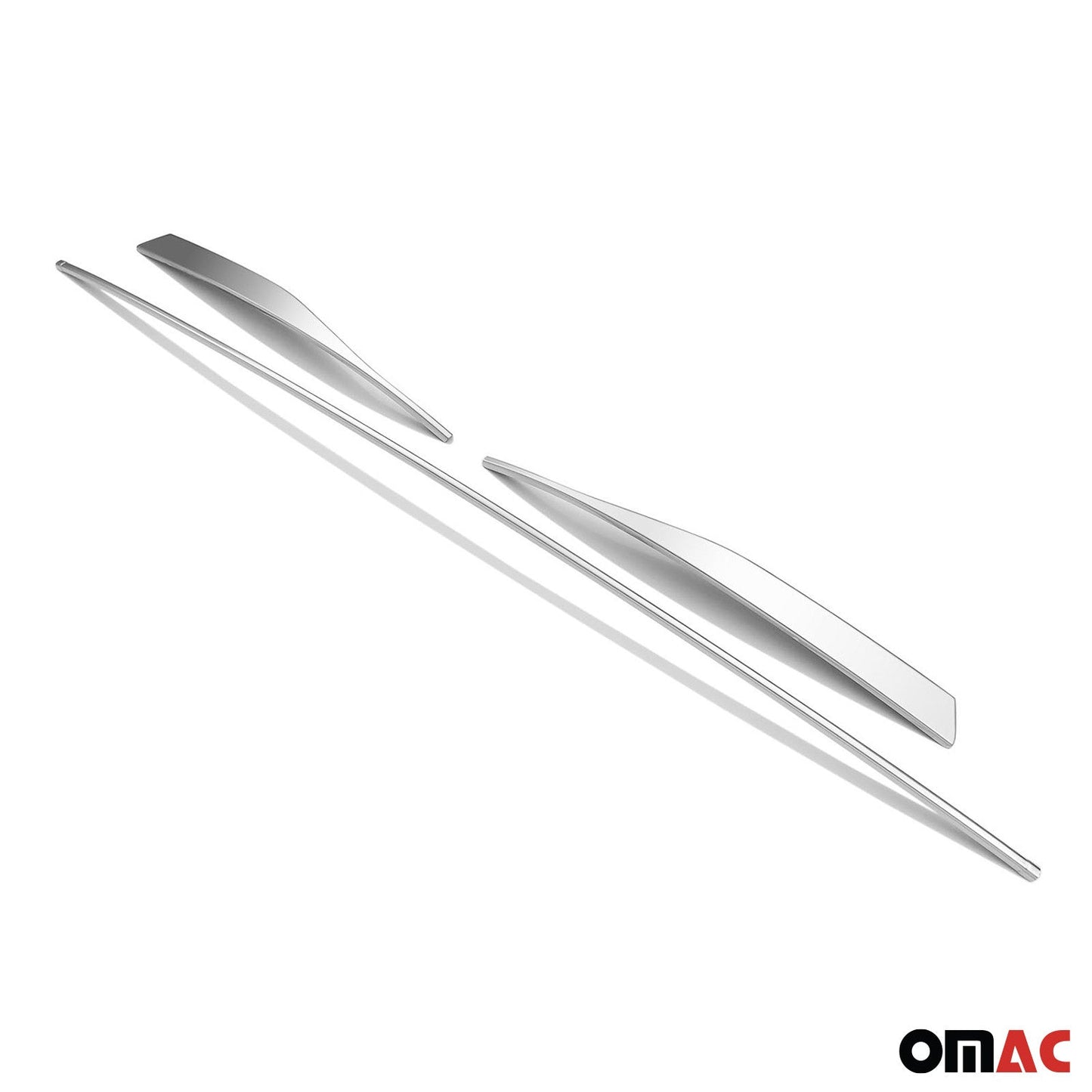 Benzi decorative grilă radiator pentru VW Golf 8 2019-2025, oțel inoxidabil, argintiu, set 3 piese