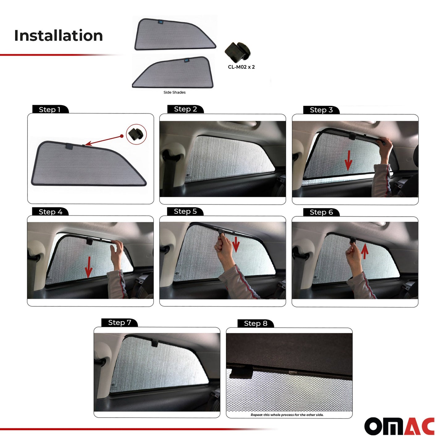 Sonnenschutz Blenden für Mini Paceman R61 2012-2016 hintere Türen 2tlg