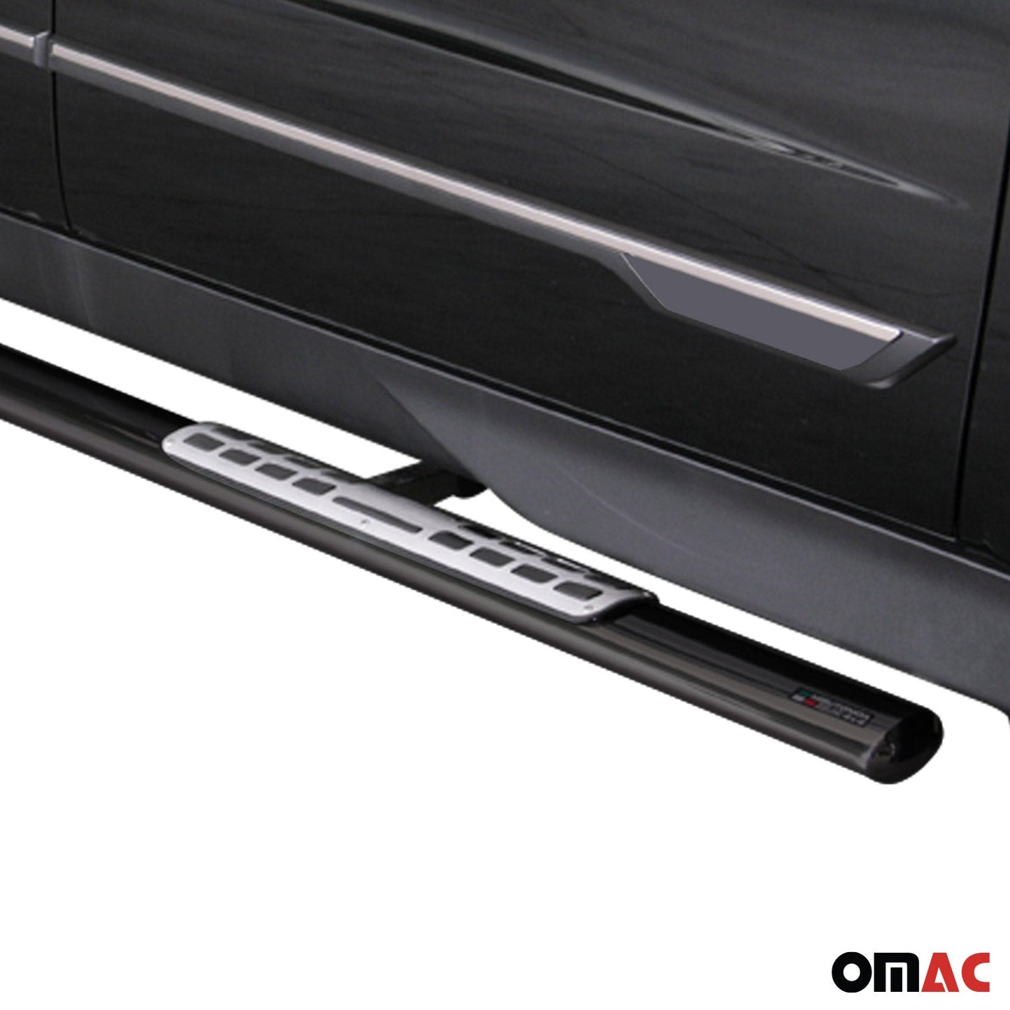 Stahl Schwellerrohre Trittbretter für Ssangyong Actyon Sports 2012-2018 Schwarz