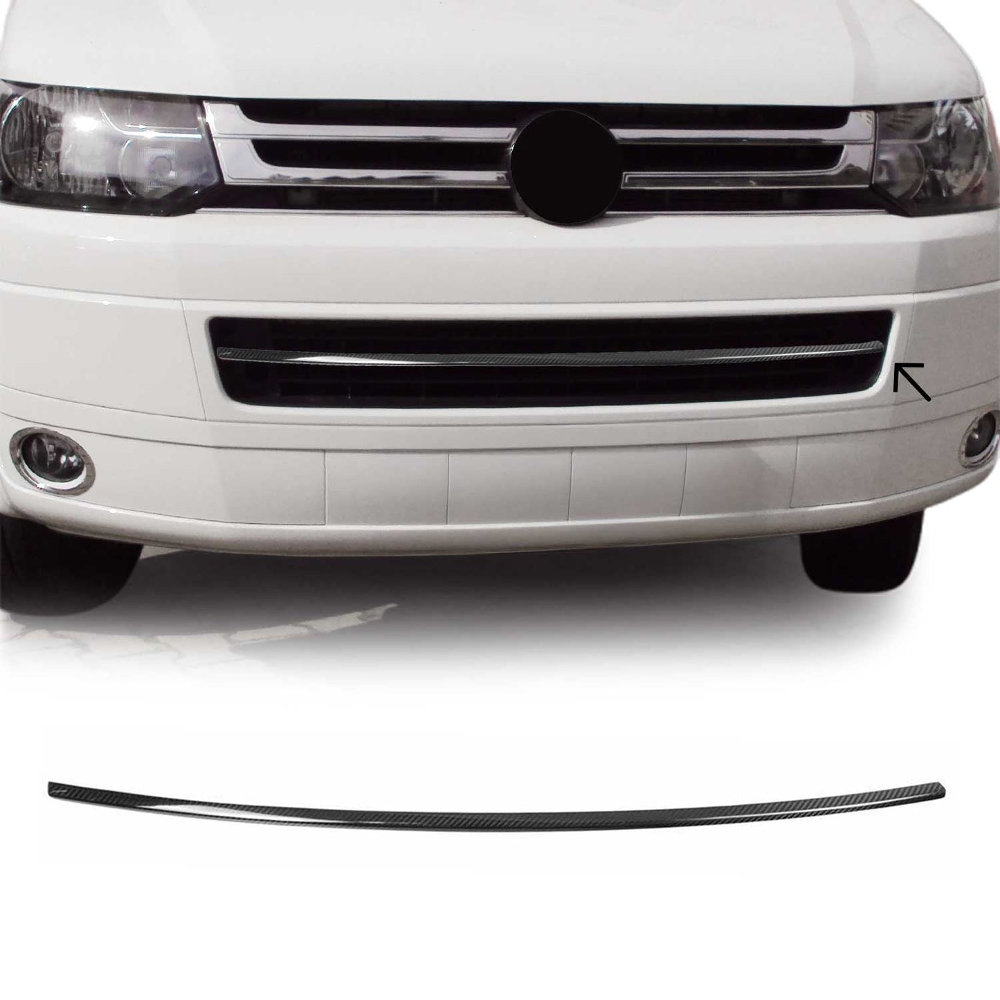 Kühlergrill Grillleisten für VW Transporter Multivan 2009-2015 Kohlefaser