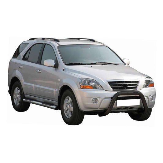 Bară de protecție/buton față pentru Kia Sorento 2006-2009, ø76mm, oțel, negru, protecție