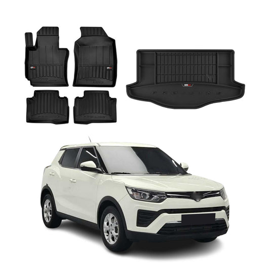 OMAC Fußmatten & Kofferraumwanne Set für Ssangyong Tivoli 2015-2025 Gummi 4x