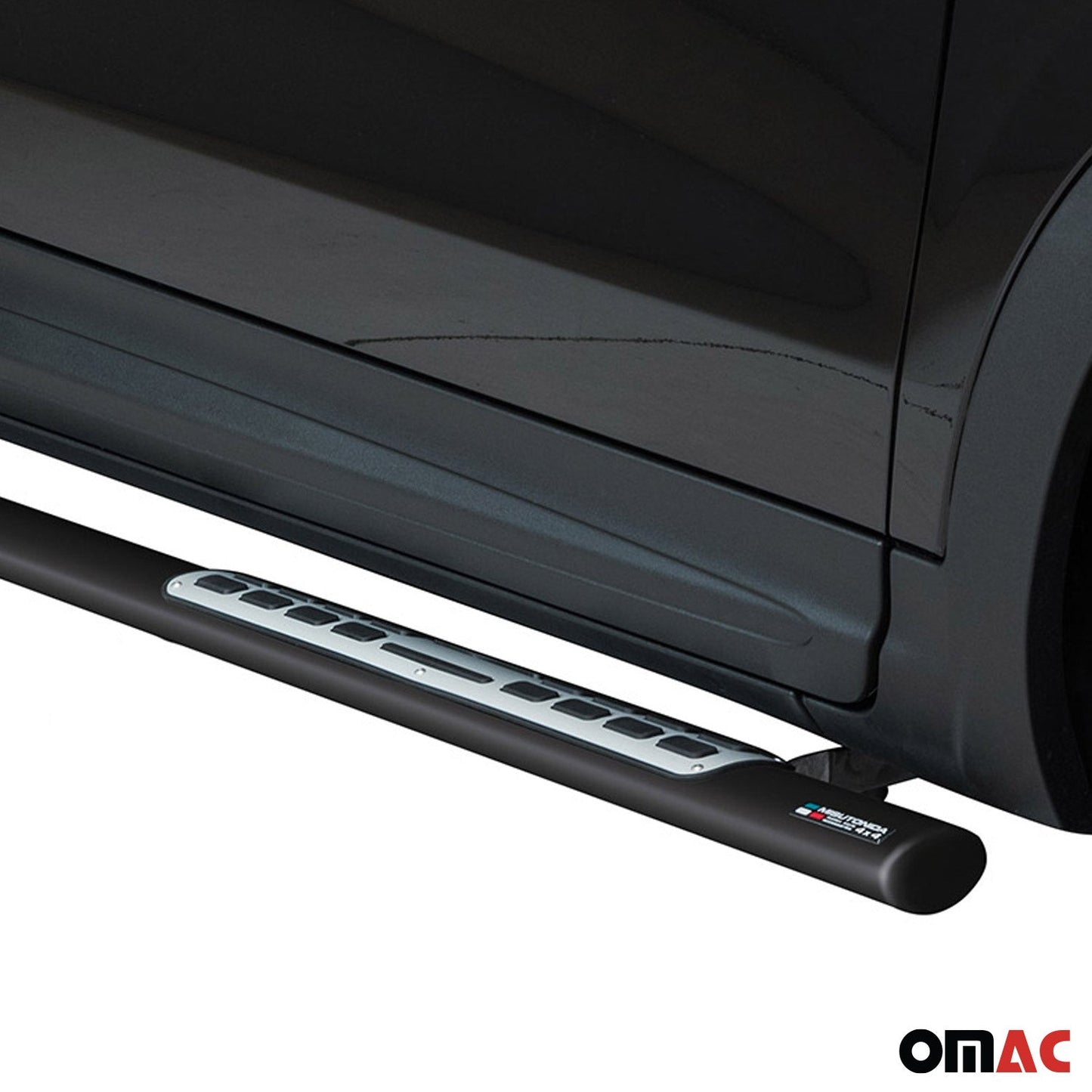 Praguri laterale din oțel inoxidabil Fiat 500X tip 334, 2015-2024, negru